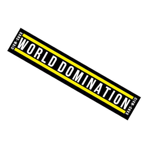 WORLD DOMINATION TOUR Muffler Towel - Black/Yellow - BAND-MAID Shop