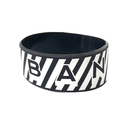 BAND-MAID Striped Rubber Bracelet - White - BAND-MAID Shop