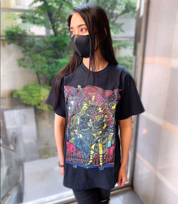 BAND-MAID SAIKI Tシャツ Lブラック KAgaMIデザイン BAND-MAID Isana Kagami Zepp Tee | Limited International Exclusive